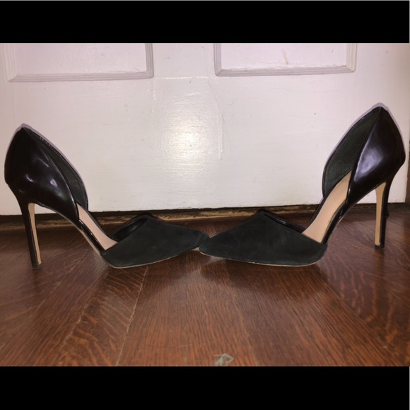 Vince Camuto Patent Leather/suede High Heels 4" - Picture 4 of 6